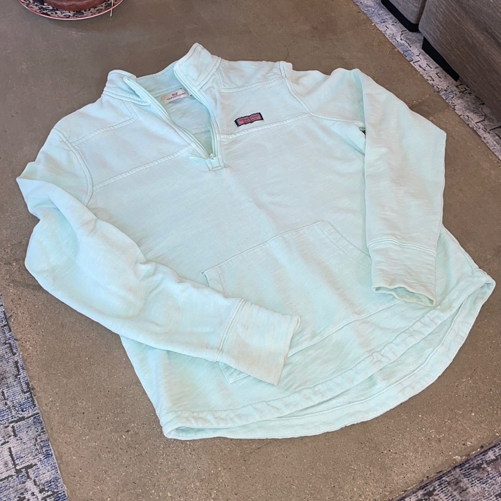 Vineyard Vines light blue half zip sweatshirt